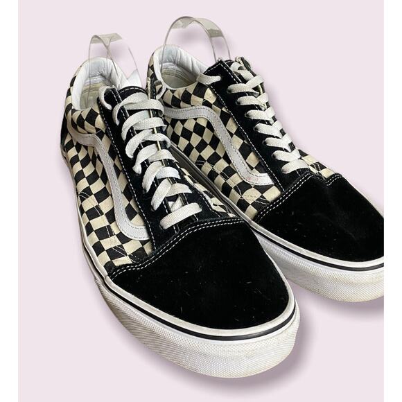 Vans Off the Wall Black Checkered Suede Casual Skate Shoes Mens 13 main image 5